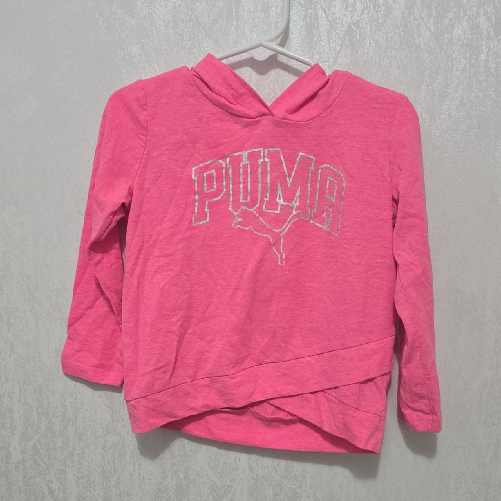 PUMA Kids Bright Pink Hoodie Tshirt 3t